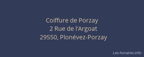 Coiffure de Porzay