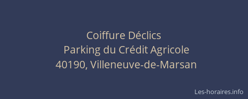Coiffure D&eacute;clics