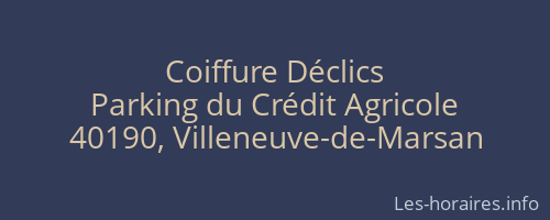Coiffure Déclics