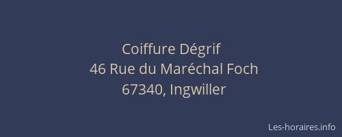 Coiffure Dégrif