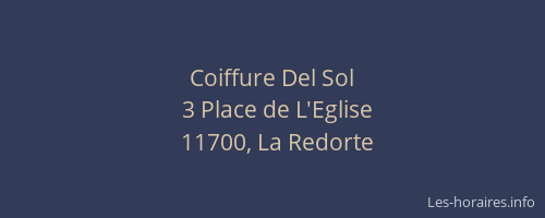 Coiffure Del Sol