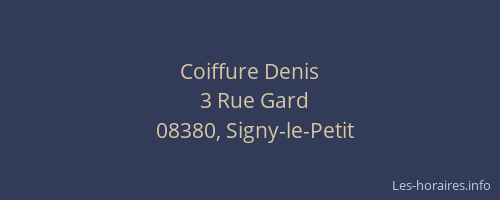 Coiffure Denis