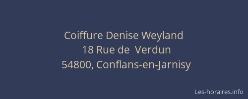 Coiffure Denise Weyland