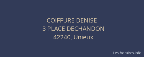 COIFFURE DENISE