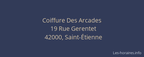 Coiffure Des Arcades