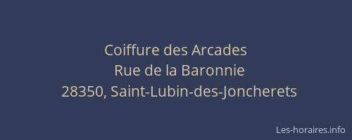 Coiffure des Arcades