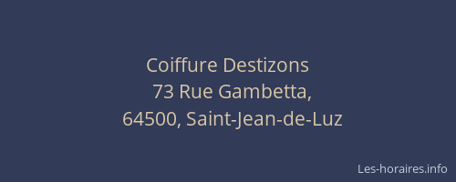 Coiffure Destizons
