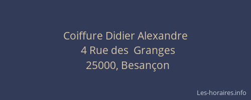 Coiffure Didier Alexandre