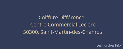 Coiffure Différence