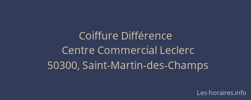 Coiffure Diff&eacute;rence