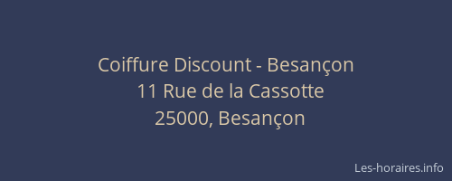 Coiffure Discount - Besançon