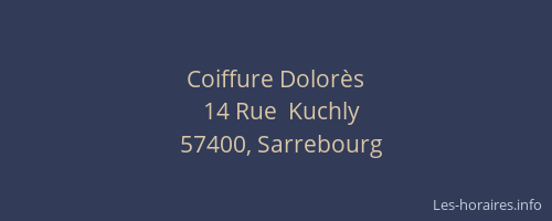 Coiffure Dolor&egrave;s