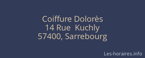 Coiffure Dolorès