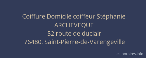 Coiffure Domicile coiffeur Stéphanie LARCHEVEQUE