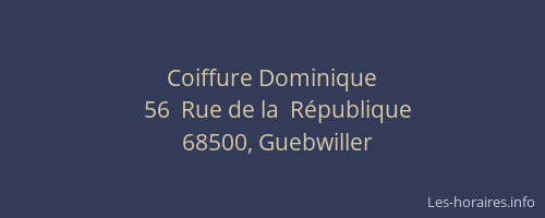 Coiffure Dominique