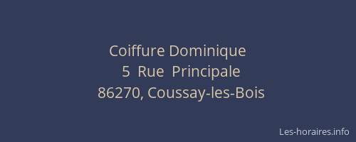 Coiffure Dominique