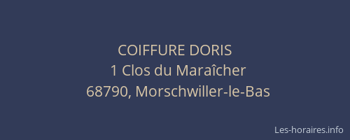COIFFURE DORIS