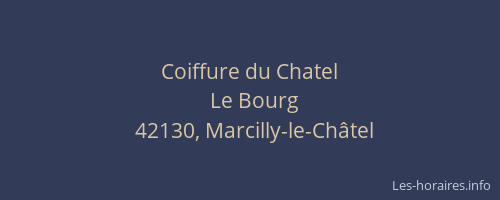 Coiffure du Chatel