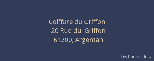 Coiffure du Griffon
