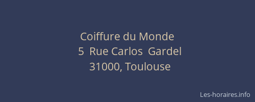 Coiffure du Monde