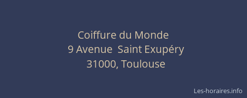 Coiffure du Monde