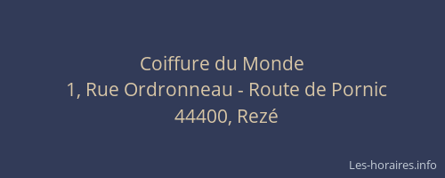 Coiffure du Monde