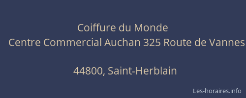 Coiffure du Monde