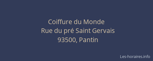 Coiffure du Monde
