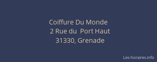 Coiffure Du Monde
