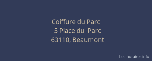 Coiffure du Parc