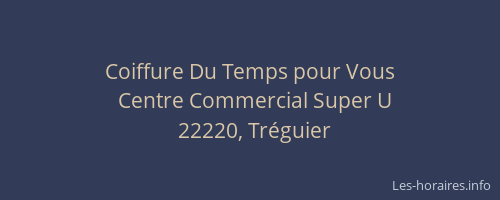 Coiffure Du Temps pour Vous