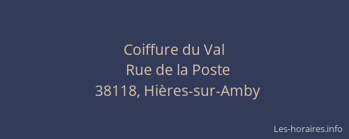 Coiffure du Val
