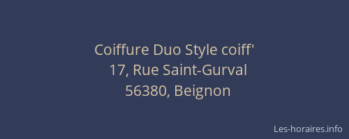 Coiffure Duo Style coiff'