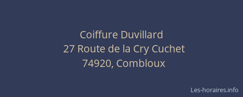 Coiffure Duvillard