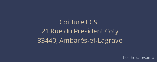 Coiffure ECS