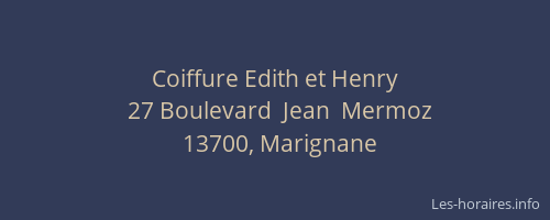 Coiffure Edith et Henry