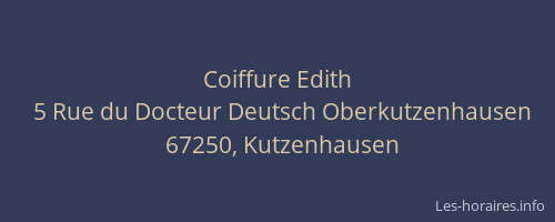 Coiffure Edith