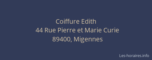 Coiffure Edith