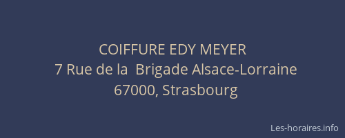 COIFFURE EDY MEYER