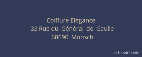 Coiffure El&eacute;gance