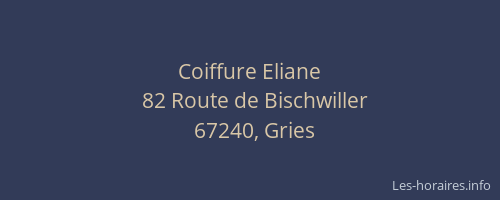 Coiffure Eliane
