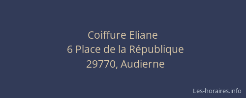 Coiffure Eliane