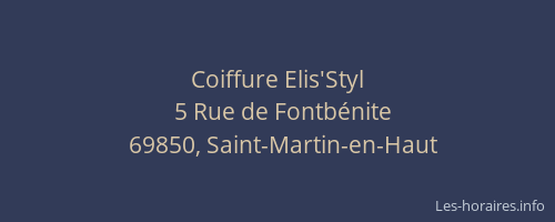 Coiffure Elis'Styl