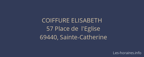 COIFFURE ELISABETH
