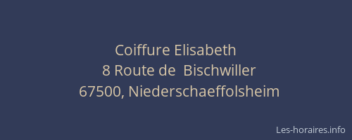 Coiffure Elisabeth