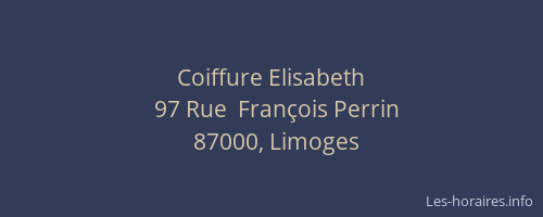 Coiffure Elisabeth