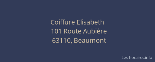 Coiffure Elisabeth