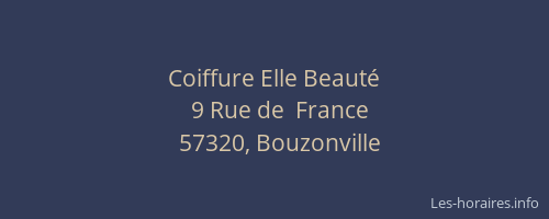Coiffure Elle Beaut&eacute;