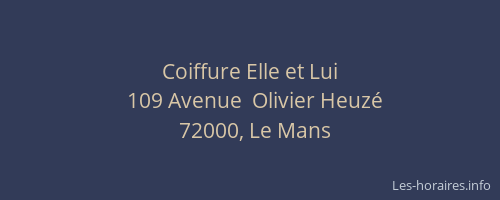 Coiffure Elle et Lui