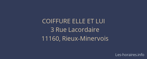 COIFFURE ELLE ET LUI